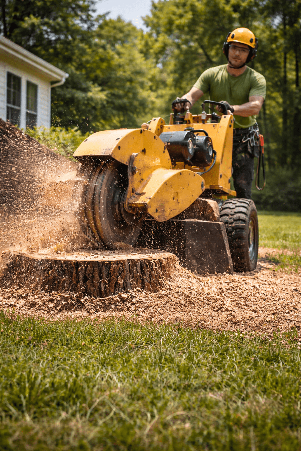 Stump grinding and root removal